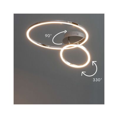 Plafonnier design LED double cercle - Paciano