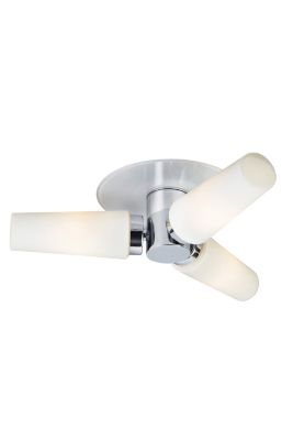 Plafonnier E14, max. 3x40W, IP44, blanc et chrome - Markslöjd - Brastad