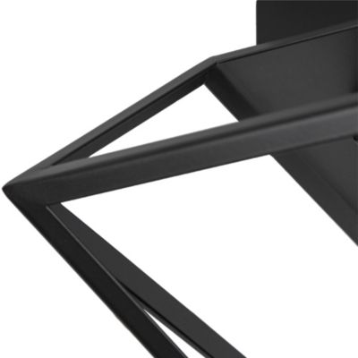 Plafonnier E27 10W GoodHome Nantan noir mat L.30 x l.30 x H.15 x P.30 cm