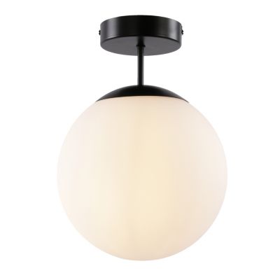 Plafonnier E27 13W GoodHome Lognes noir mat l.25 x H.35 x P.25 x Ø25 cm