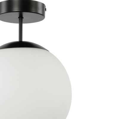 Plafonnier E27 13W GoodHome Lognes noir mat l.25 x H.35 x P.25 x Ø25 cm