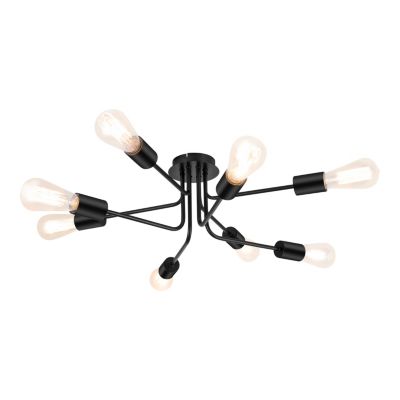 Plafonnier Noir Métal 2 Flammes 40 Cm Long GU10 Plafonnier