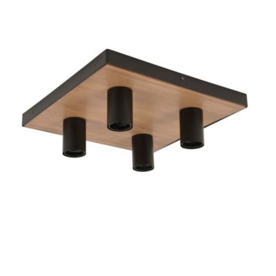 Plafonnier E27 40W Corep Conrad marron L.30 x H.10 x P.30 cm