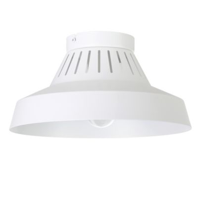 Plafonnier E27 42W GoodHome Yarra blanc mat H.15.5 x Ø30 cm
