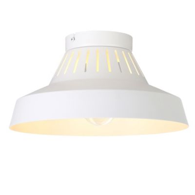 Plafonnier E27 42W GoodHome Yarra blanc mat H.15.5 x Ø30 cm