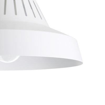 Plafonnier E27 42W GoodHome Yarra blanc mat H.15.5 x Ø30 cm