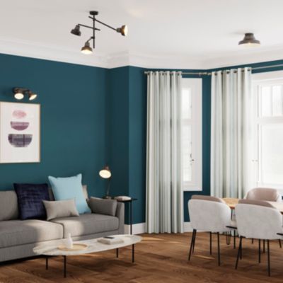 Plafonnier E27 42W GoodHome Yarra noir mat H.15.5 x Ø30 cm