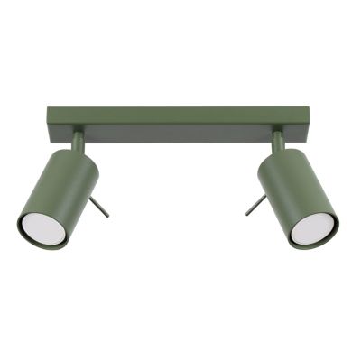 Plafonnier en acier 2 lampes 30x6x17cm Sollux