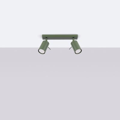 Plafonnier en acier 2 lampes 30x6x17cm Sollux