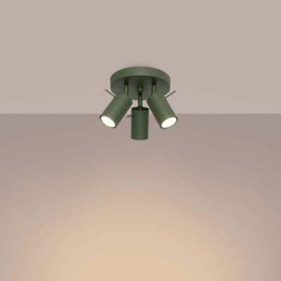 Plafonnier en acier 3 lampes 19.5x19.5x18.5cm Sollux