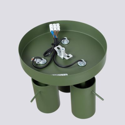 Plafonnier en acier 3 lampes 19.5x19.5x18.5cm Sollux