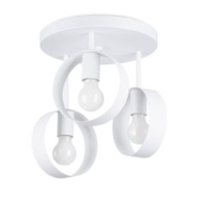 Plafonnier en acier 3 lampes 30x30x34.5cm Sollux