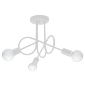 Plafonnier en acier 3 lampes 45x45x35cm Sollux