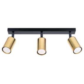 Plafonnier en acier 3 lampes 45x6x18.5cm Sollux