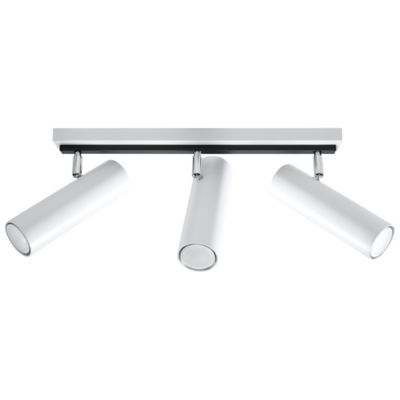 Plafonnier en acier 3 lampes 45x6x20cm Sollux