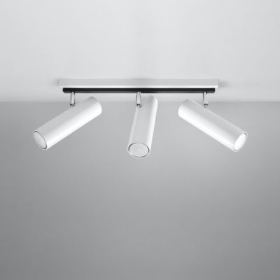 Plafonnier en acier 3 lampes 45x6x20cm Sollux
