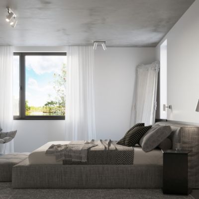 Plafonnier en acier 3 lampes 45x6x20cm Sollux