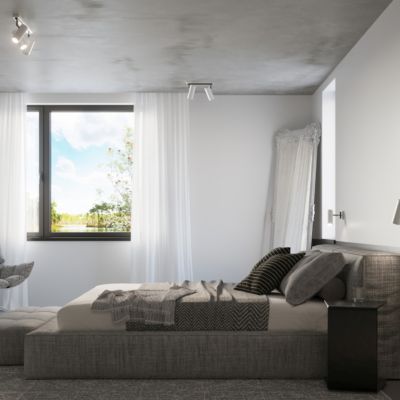 Plafonnier en acier 3 lampes 45x6x20cm Sollux