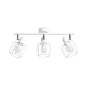 Plafonnier en acier 3 lampes 48x17x19cm Sollux