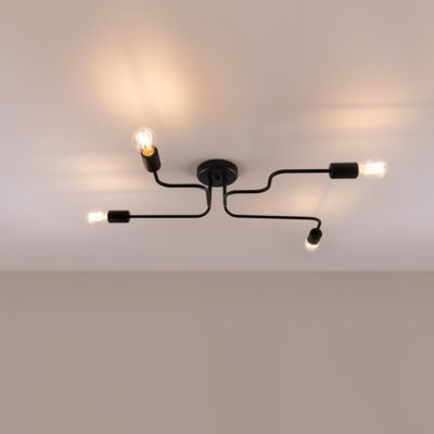 Plafonnier en acier 4 ampoules 4000K - 78x58x15.5cm Sollux
