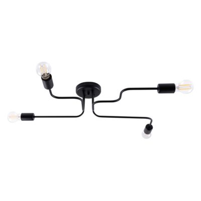 Plafonnier en acier 4 ampoules 4000K - 78x58x15.5cm Sollux