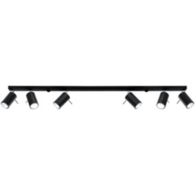 Plafonnier en acier 6 lampes 118x6x16cm Sollux