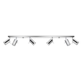 Plafonnier en acier 6 lampes 118x6x16cm Sollux