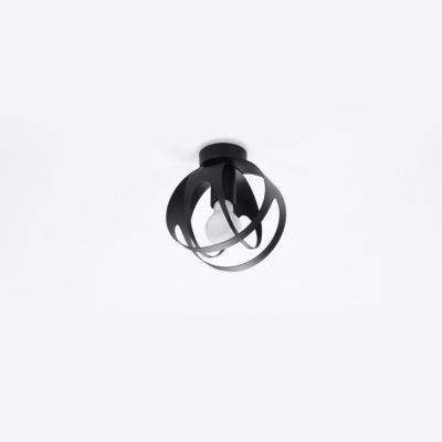 Plafonnier en Acier - ALDEN - Noir - IP20 - Max 15W LED - E27 - Style Moderne