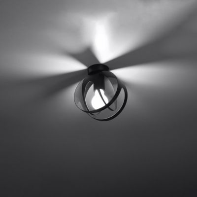 Plafonnier en Acier - ALDEN - Noir - IP20 - Max 15W LED - E27 - Style Moderne
