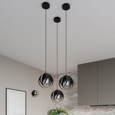 Plafonnier en Acier - ALDEN - Noir - IP20 - Max 15W LED - E27 - Style Moderne
