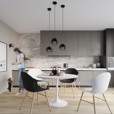 Plafonnier en Acier - ALDEN - Noir - IP20 - Max 15W LED - E27 - Style Moderne
