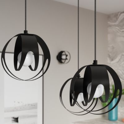 Plafonnier en Acier - ALDEN - Noir - IP20 - Max 15W LED - E27 - Style Moderne
