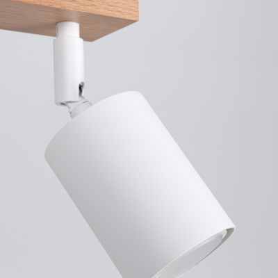 Plafonnier en acier/bois 3 lampes 61x45x17.5cm Sollux