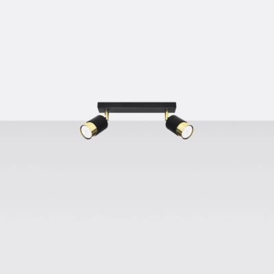 Plafonnier en Acier - NEREUS 90559 - Or noir - IP20 - Max 10W LED ...
