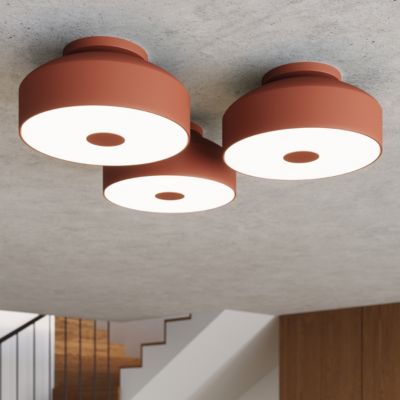 Plafonnier en acier/PVC 4 lampes 30x30x15cm Sollux