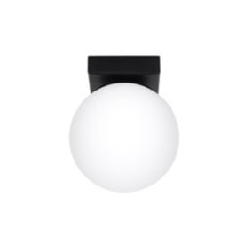 Plafonnier en acier/verre 1 lampes 12x12x14.5cm Sollux