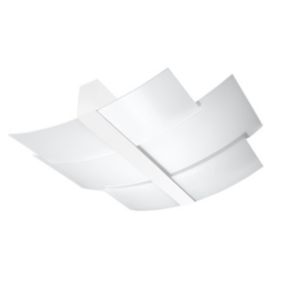 Plafonnier en acier/verre 3 lampes 61x53x7cm Sollux