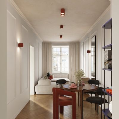 Plafonnier en aluminium 1 lampes 10x10x10cm Sollux