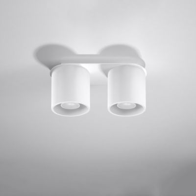 Plafonnier en aluminium 2 lampes 26x10x12cm Sollux