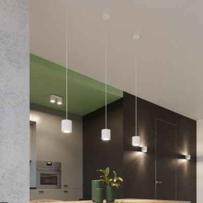 Plafonnier en aluminium 2 lampes 26x10x12cm Sollux