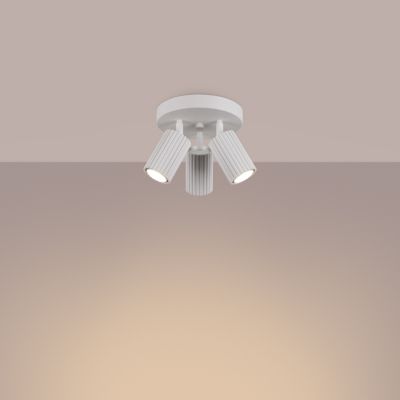 Plafonnier en aluminium 3 lampes 19.5x19.5x18cm Sollux