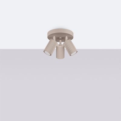 Plafonnier en aluminium 3 lampes 19.5x19.5x18cm Sollux