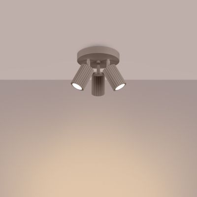Plafonnier en aluminium 3 lampes 19.5x19.5x18cm Sollux