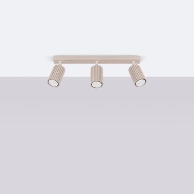 Plafonnier en aluminium 3 lampes 45x6.5x16.5cm Sollux