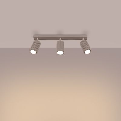 Plafonnier en aluminium 3 lampes 45x6.5x16.5cm Sollux