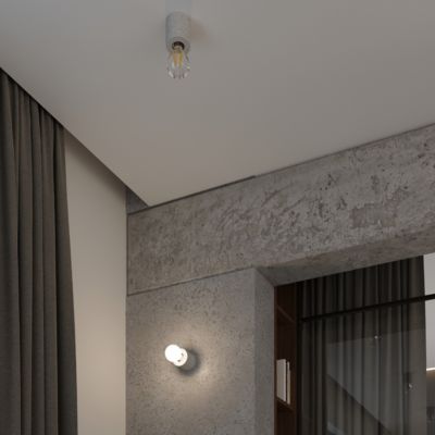 Plafonnier en béton 1 lampes 10x10x10cm Sollux