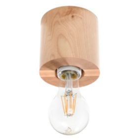 Plafonnier en bois 1 lampes 10x10x10cm Sollux