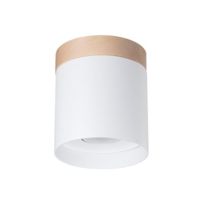 Plafonnier en bois/aluminium 1 lampes 12x12x14cm Sollux