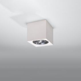 Plafonnier en céramique 1 ampoule 4000K - 14x14x14cm Sollux