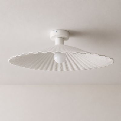 Plafonnier en papier mâché blanc E27 40W Ø 60 cm Exagone Alba